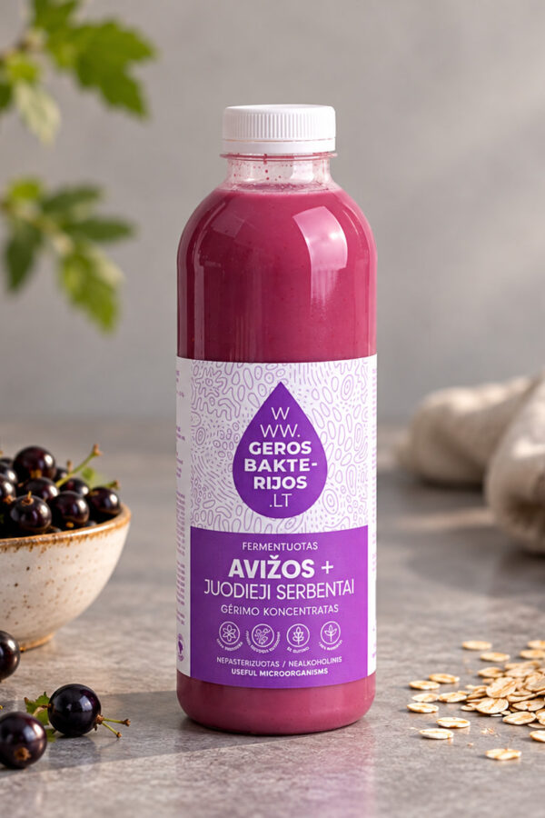 Fermentuotas avižų ir juodųjų serbentų gėrimo koncentratas 0,75L
