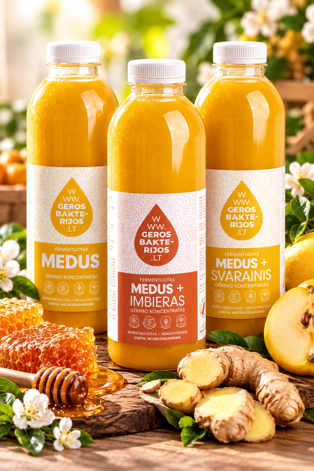 Fermentuotų gėrimų rinkinys "Saldžios natos" 2.25 L